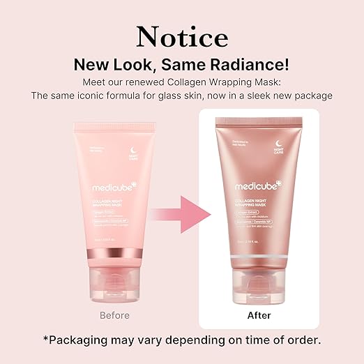 Medicube Collagen Overnight Wrapping Peel Off Facial Mask Pack - Elasticity & Hydration Care, Reduces Sagging & Dullness - Hydrolyzed Collagen For Glowing Skin - Korean Skin Care, 2.53 fl.oz