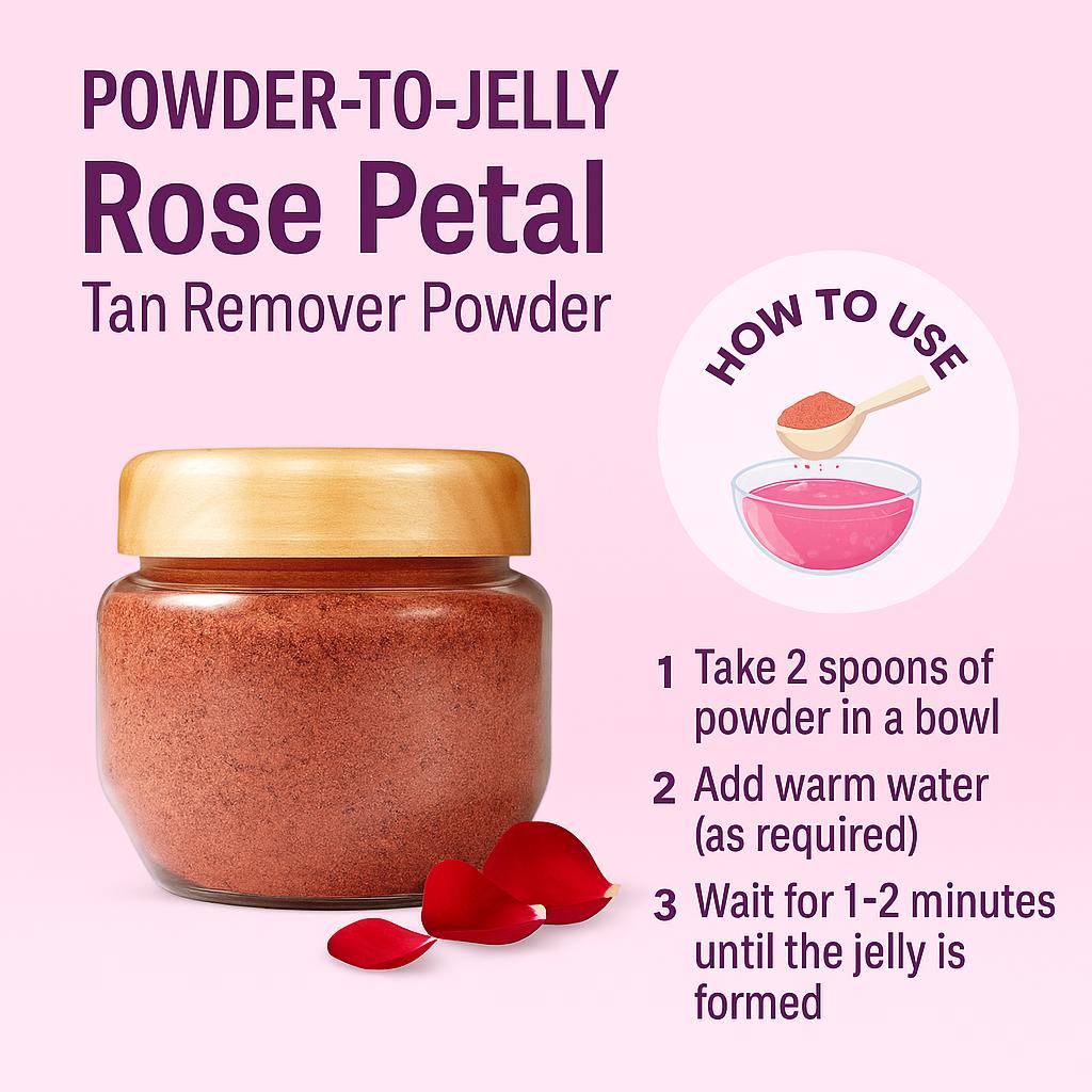🌹 Rose Petal Crystal Jelly Polisher – Tan Remover Powder